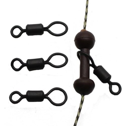 30PCS Fishing Carp Quick Change Swivels Big Eye Swivel Fit Zig Rig Chod Beads Helicopter Rigs Swivels Fishing Tackle Accessorie