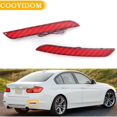 1 pair Car Red Rear Bumper Reflector LED Brake Light For BMW 3-Series F30 F31 F35 F34 4-Series F32 F33 F36 (CA180) car-styling