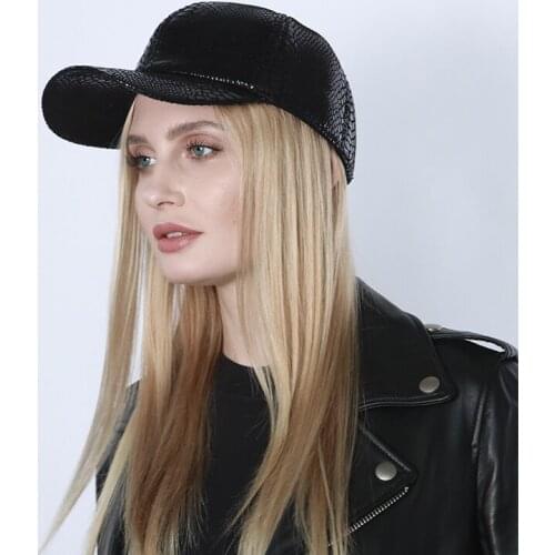 New 2020 Fashion Baseball Leather Cap Women Fall Real Leather Cap Hip Hop Snapback Hats For Men Winter Spring Hat For Women