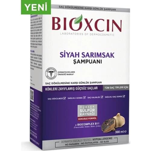 Bioxcin Quantum Black Garlic Anti Hair Loss Shampoo 300ml Herbal Treatment Double Effect Moisturizing Nourishing