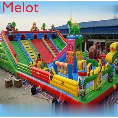 Outdoor Large Paradise Slide Childrens Toy Inflatable Castle Blowing Trampoline Pumping Trampoline Spot
