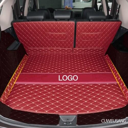 CUWEUSANG leather car trunk mats for Mitsubishi outlander 2010-2012 2013-2016 2017-2019 years 5 7 seats custom cargo liner