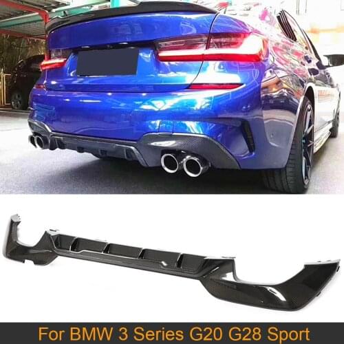 Carbon Fiber Rear Bumper Diffuser for BMW 3 Series G20 G28 Sport 2019 2020 Car Rear Diffuser Lip Spoiler ABS Gloss/ Matte Black