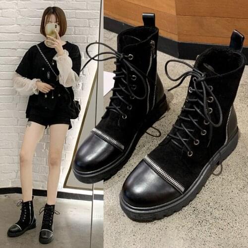 Fad Winter New Style Womens Boots WOMENS Shoes Womens Boots Short Boots Online Celebrity-Vogueable Boots Combat Boots