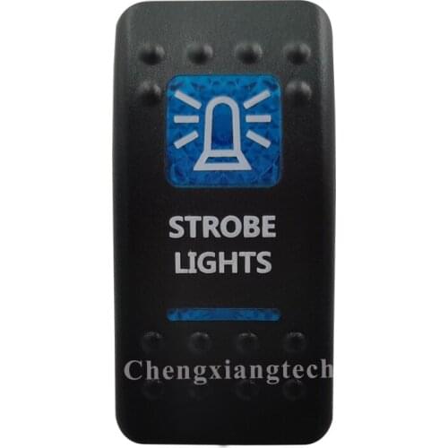 Printed Blue Rocker Switch Cap Strobe Lights for Carling Arb Car Boat Rocker Switch 12v 24v, Cover Only !!! No Switch Base
