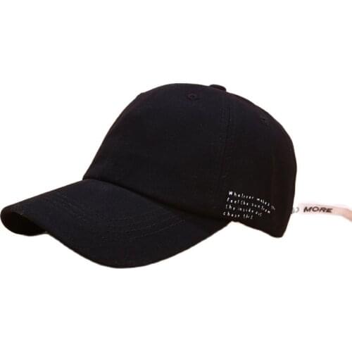 Solid Color Adjustable Cap Casual Leisure Hats Fashion Snapback Summer Sun Hat With English letters