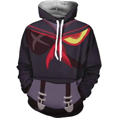 KILL la KILL Anime Sweatshirts Matoi Ryuuko Cosplay Costume Anime 3D Men Women Coat KILL la KILL Cosplay Wig