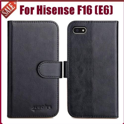 Hot! Hisense F16 E6 Case 5.45" 6 Colors Flip Soft Leather Phone Wallet Cover For Hisense F16 E6 Case Stand Card Slots