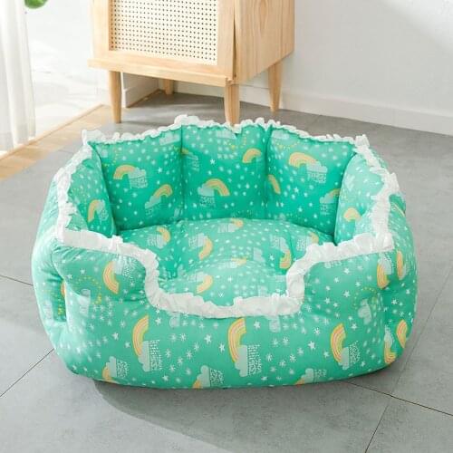 Small Dog Bed for Small Dogs Washable - Square Cat Beds for Indoor Cats, Pet Bed for Puppy and Kitten with Slip-Resistant Bottom