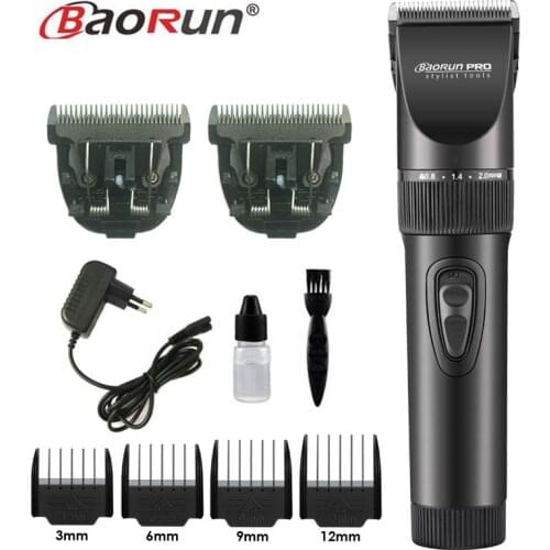 Baorun X7 Professional Electric Hair Clipper Titanium Blade 2000mA Battery Mens Beard Trimmer Hair Cutting Machine For Salon