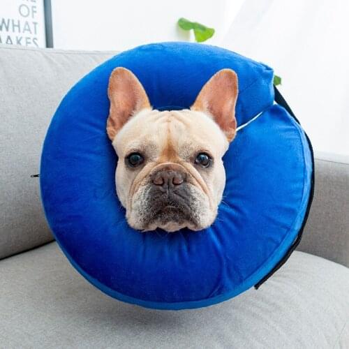 Soft Pet Postoperative Recovery Collar Not Block Vision E-Collar - Protective Inflatable Collar for Dogs and Cats