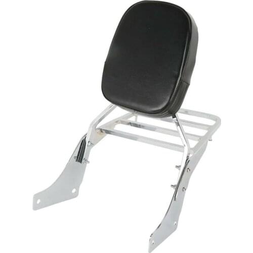 Motorcycle Sissy Bar Backrest Set Luggage Rack For Honda Shadow ACE VT1100 SABRE VT1100 All Years