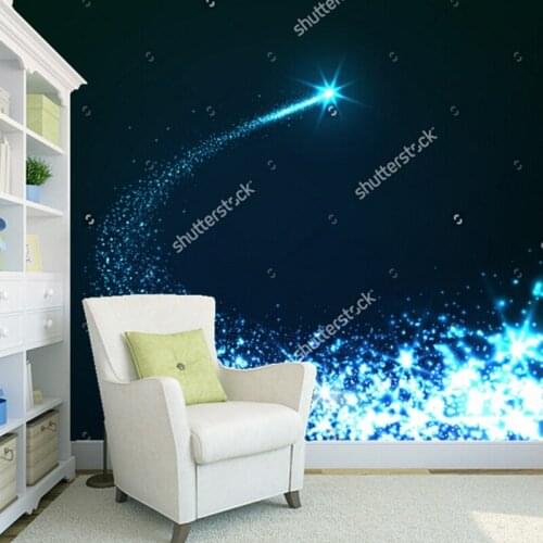 Cosmic star Nebula wallpaper,Bright Falling Star,3D natural landscape for living room ceiling wall waterproof wallpaper