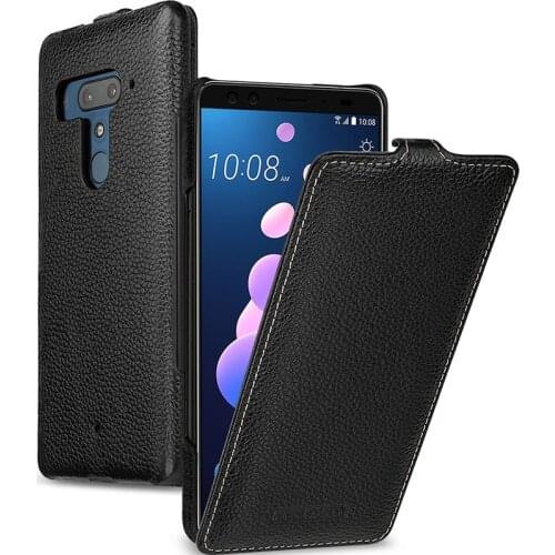 Luxury Genuine Leather Case for HTC U12+ Business Flip Phone Cover for Fundas HTC U12 Plus Ultra-thin Bag Fashion Protective