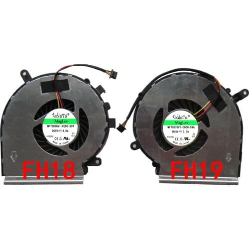 NEW GPU CPU FAN for MSI GE72 GE62 PE60 PE70 GL62 GL72 laptop cpu cooling fan cooler FCN FH18 FH19 DFS470805WL0T DFS470805CL0T