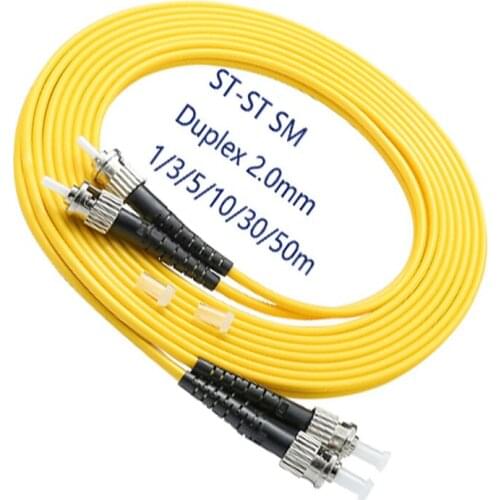 Fiber Optic Patch Cable ST/UPC-ST/UPC Singlemode Duplex Fiber Optic Patch Cable 2.0mm 3.0mm PVC Fiber optic jumper