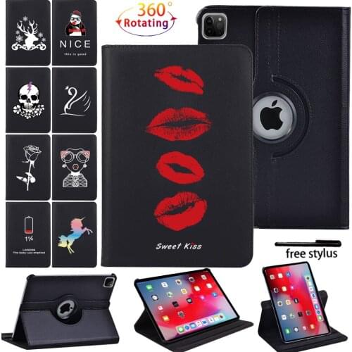 360 Rotating Tablet Case for Apple IPad Pro (2017) 10.5" 1st/(2018) 11" 1st/(2020) 11" 2nd/(2015) 9.7" 1st Cover+ Free Stylus