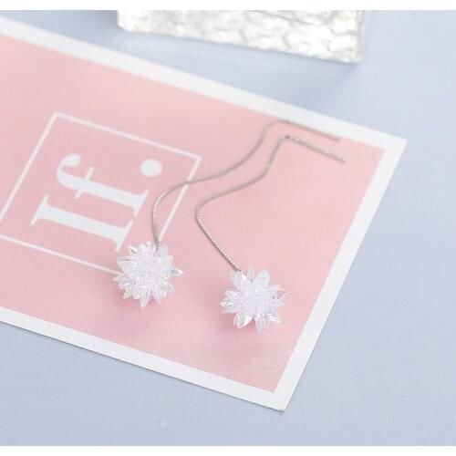 L&P High Quality Crystal Snowflake Drop Earrings with 925 Sterling Silver earrings,earrings for women Fine Jewelry Wholesale