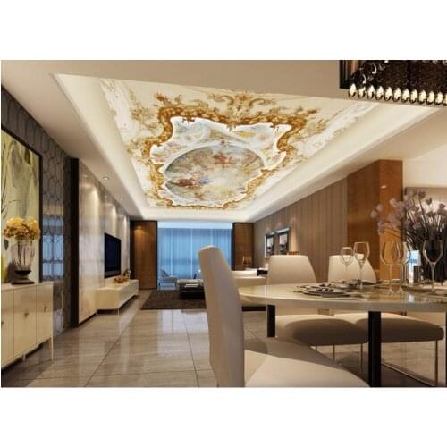 Yellow ceiling Wallpaper 3D Wall Murals For Living Room Ceiling Mural angel ceilings Custom Wallpaper Photo Wall Paper 3D