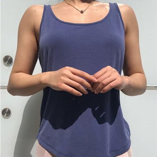 SALSPOR Casual Women Solid Color Yoga Shirts Backless Sleeveless Sport Shirts Fitness Tops Gym Running Workout Sport Vest Female