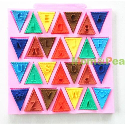 Mom&Pea 0602 Free Shipping Letters Silicone Mold Cake Decoration Fondant Cake 3D Mold Food Grade Silicone Mould