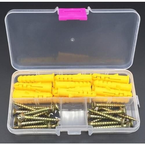 20Pcs/set 8*40mm*60mm 6*30mm*40mm*60mm Plastic Expansion Tube Pipe Wall Anchors Plugs Expansion With Phillips Head Screw Kit