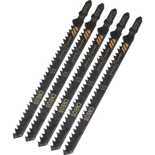5Pcs 152mm T344D Super-long Saw Blades Clean Cutting Wood PVC Fibreboard Plastic Plywood Reciprocating HCS T-shank Power Tool