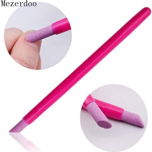 5pcs/Lot Professional Quartz Head Scrubs Stone Cuticle Stick Pen Spoon Cut Nail Pusher Manicure Care Nail Art Polishing Tools