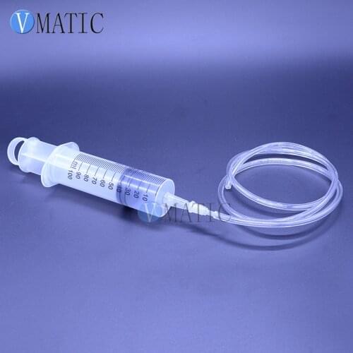 Free Shipping Large Big Giant 100ml 10cc Syringe Big Mouth + Pvc Tube Glue Dispensing Syringe Dispenser Plastic Syringe