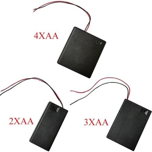 1Pcs 1 2 3 4 x AA Battery Holder Storage Case Box With Switch&Cover for AA Batteries Standard Container