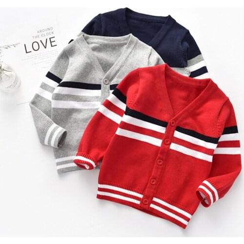 2019 Autumn Winter Childrens Clothing Boys Sweater Cardigan Knitted Sweater for Girl Boy Long Sleeve Kids Clothes LZ354