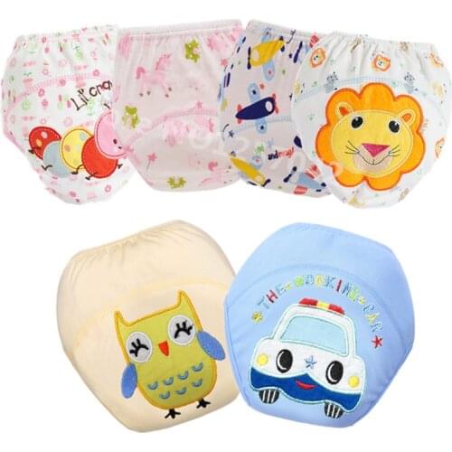 Baby Diapers Reusable Cloth Nappies Waterproof Child Boys Girls Cotton Training Pants Panties Washable Underwear