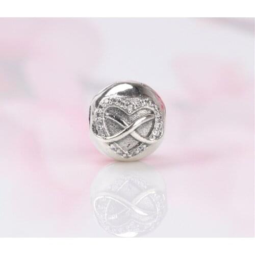 S925 Sterling Silver Unlimited Fixed Clip Positioning Buckle Beads fit original Charm Bracelet Jewelry