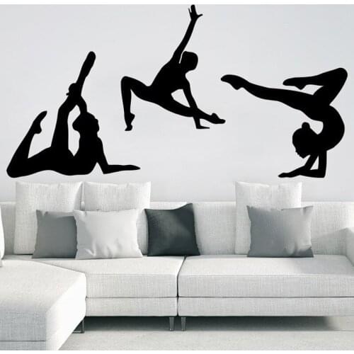 Gymnast Wall Decals Sport Girl Gymnastics Dance Studio Decal Home Design Interior Art Vinyl Sticker Vinilos Paredes Poster A258