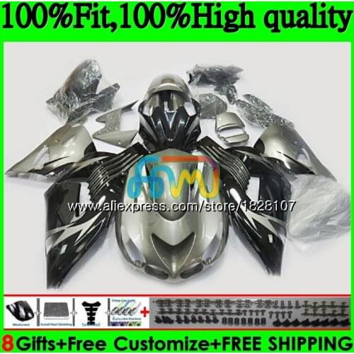 Injection For KAWASAKI ZX 14R ZZR1400 ZX-14R 21BS.30 ZX14R 06 07 08 09 10 11 Silvery blk 2006 2007 2008 2009 2010 2011 Fairing