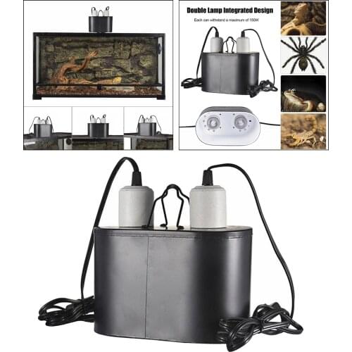 Dome Dual Reptile Light Fixture Base for Reptile UVB Light Fixture Daylight Lamp Cap Combo Integration Design Heat Lighting Lamp