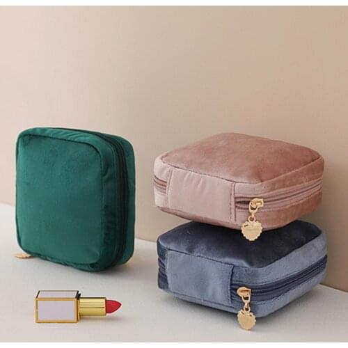 Hot Sale Portable Square Women Sanitary Napkins Storage Bag Coin Jewelry Organizer Pouch Hand Bags Home Storage Multifuctional