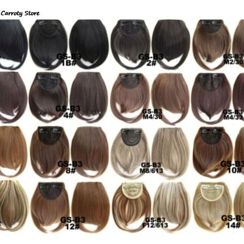 Extensions Straight Synthetic Real Natural Hairpiece 16cm-22cm Short Front Neat Bangs Clip In Bang Fringe Hair