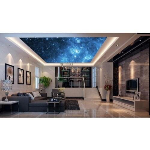 Ceiling Mural Custom 3D Photo Wallpaper For Living Room Ceiling Starry sky ceiling background wall painting