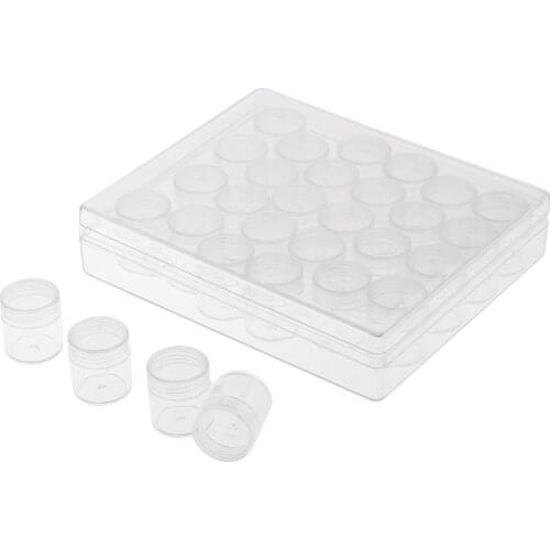 30Slots 6g Plastic Jars Storage Box Bottle Small Vial Organizer Container
