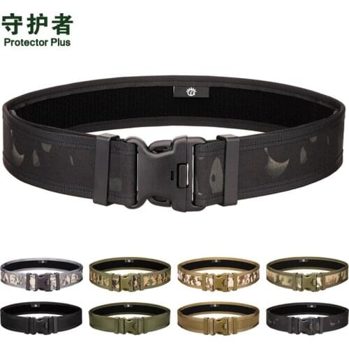 Protector Plus 2 Inch Tactical Adjustable Belt Outdoor Hiking Climbing Hunting Load Bearing Utility Waistband Waist Support Belt