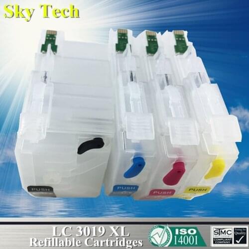 Empty Refillable Cartridge For LC3019 LC3017 , LC-3019 For Brother MFC-J5330DW MFC-J6530DW MFC-J6730DW MFC-J6930DW etc