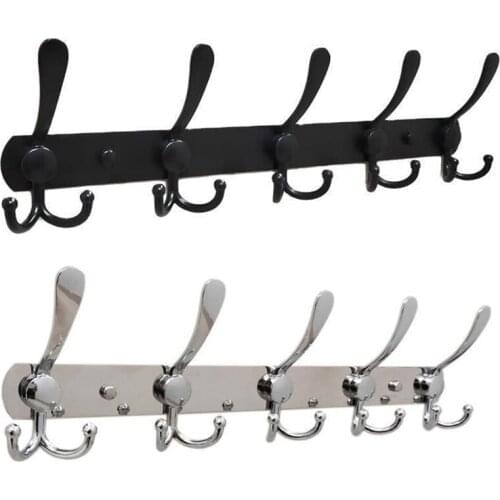 Hooks Wall-Mounted Bathroom Hook Rack Bedroom Coat Hanger Wall Mounted Coat Racks for Coat Hat Towel Bathroom