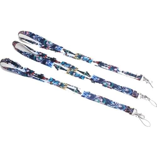 45cm Detroit Become Human Lanyards Phone Strap Rope DBH Connor RK800 Rope Strap Clip Charm Cords Lariat Lanyards