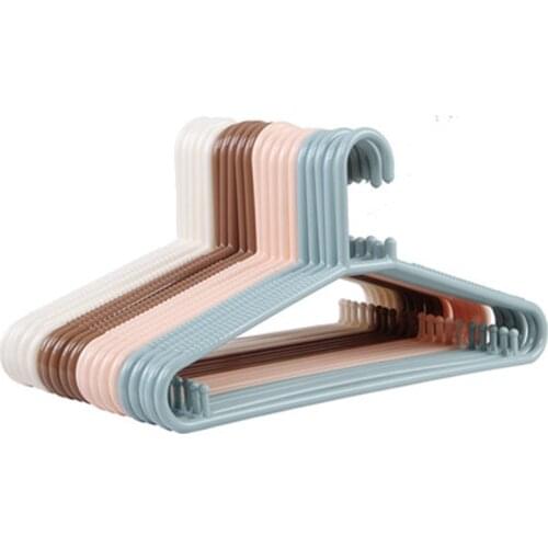20 pcs/lot 39.5cm Bold Plastic Clothes Hangers Clothing Hanging Without Mark Non-slip Clothes Hanger for Coat Adult Pants Rack