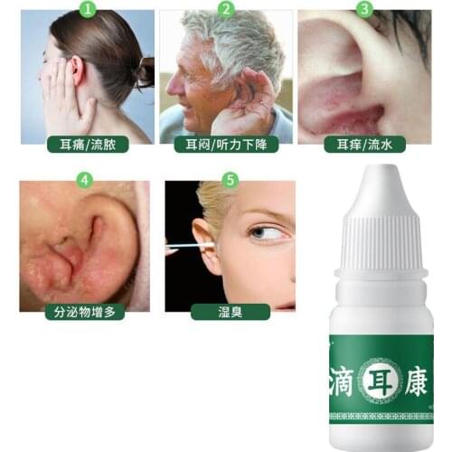 10ML Ear Drops Herbal Health Care For Ear Itch Canal Obstruction Tinnitus Ears Tightness Flowing Water Earache