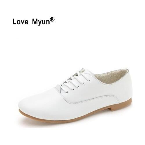 Ladies Spring Ballet Flats Loafers Shoes Genuine Leather Woman Ballerina Flat Chaussure Femme Oxford Shoes for Women fgb67