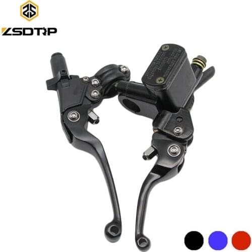 ZSDTRP 22mm Universal Adjustable ASV Red/Blue/Black Folding Brake Clutch Levers For Pit Bike Dirt Bike Motocross Motorcycle ATV