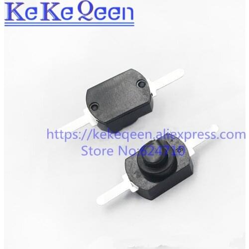 10PCS/LOT 12*8MM DC 30V 1A Black and White On Off Mini Push Button Switch for Electric Torch 1208YD