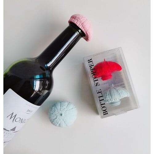 Beret Cap Wine Stopper Champagne Bottle Stopper Fresh Plug Bar Tools Accessories 2pcs set